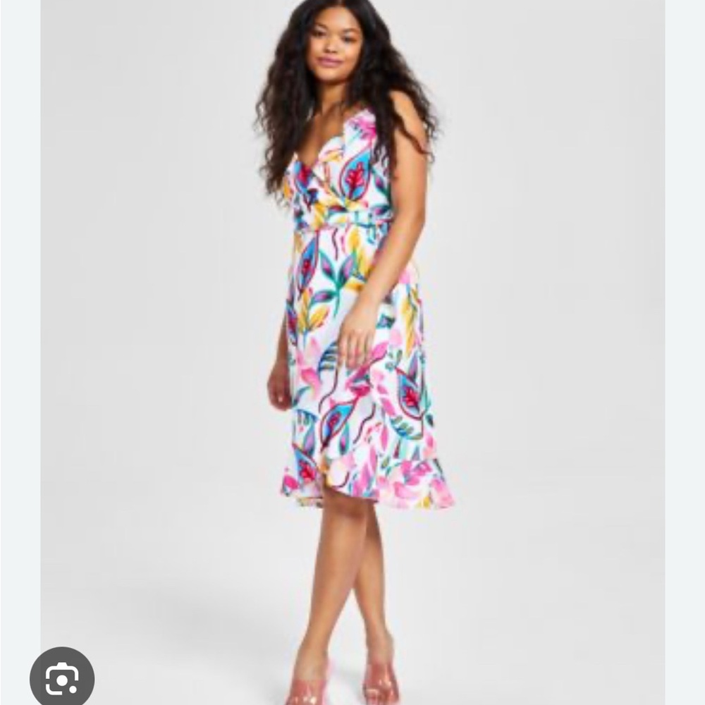 Bar III Colorful Floral Midi Dress